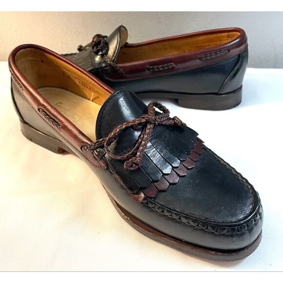 Footjoy Kiltie Tassel Loafers Black/Brown Men’s Shoes Size 9 Medium - Picture 12 of 12